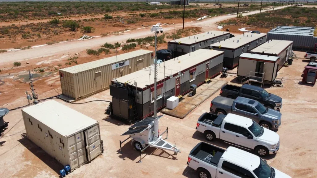 mobile surveillance trailer in man camp