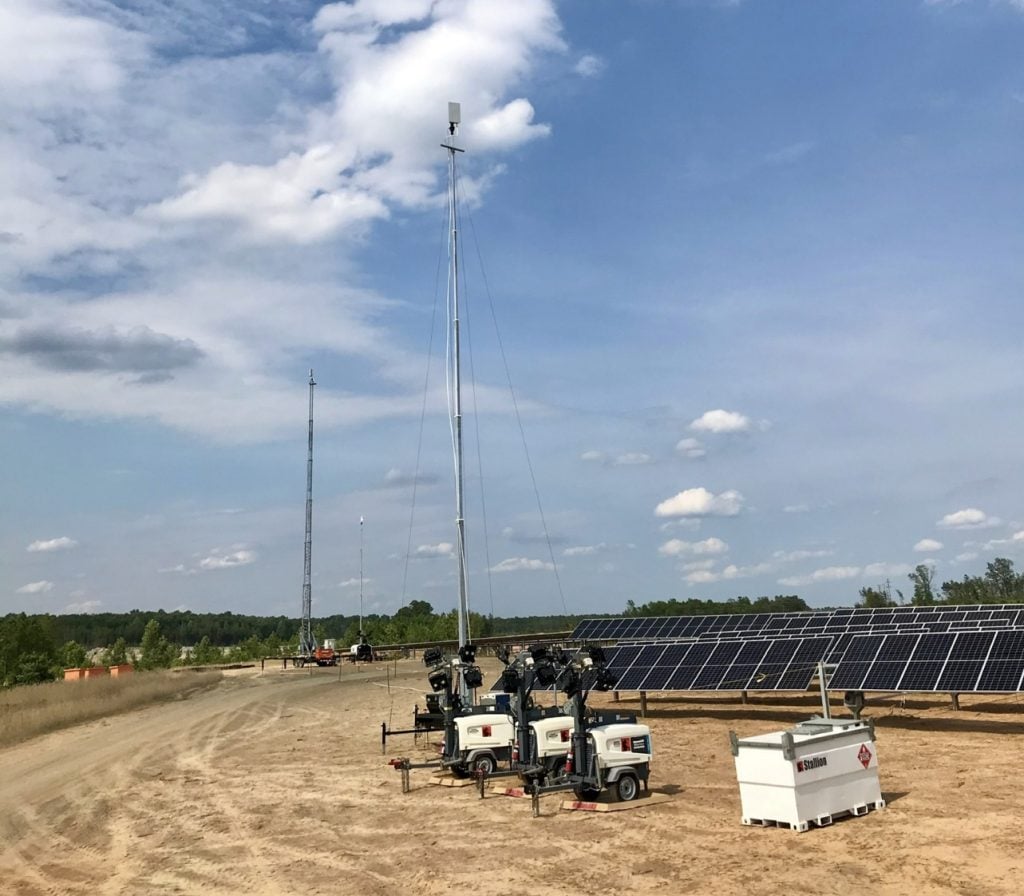 stallion repeater on a solar farm