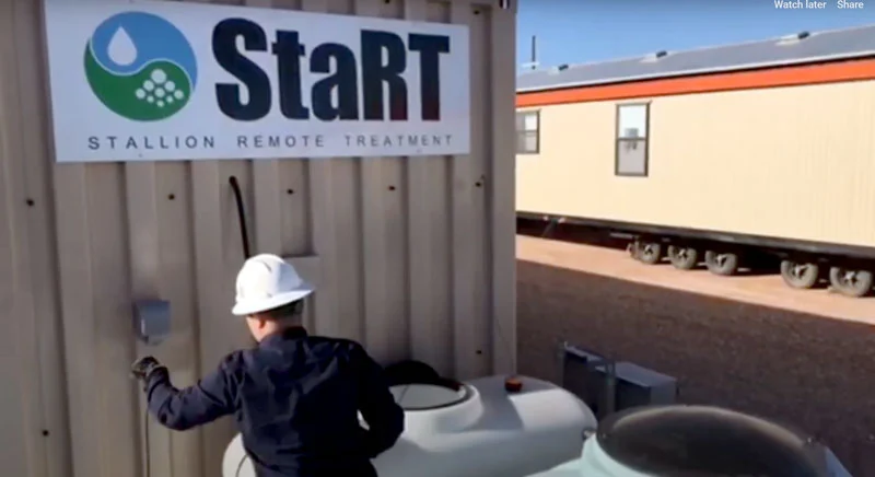 start remote water treatment with stallion employee