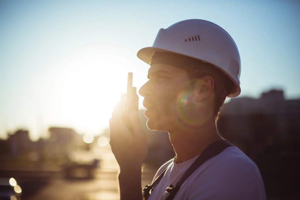 construction worker with rado