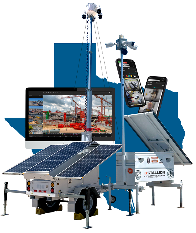 mobile surveillance trailer texas graphic