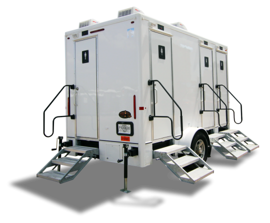 stallion luxury restroom trailer 4-stall 4-door
