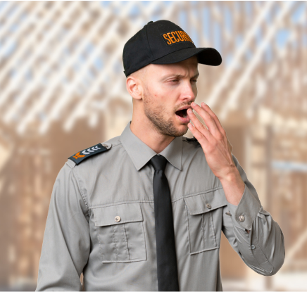 sleepy security guard