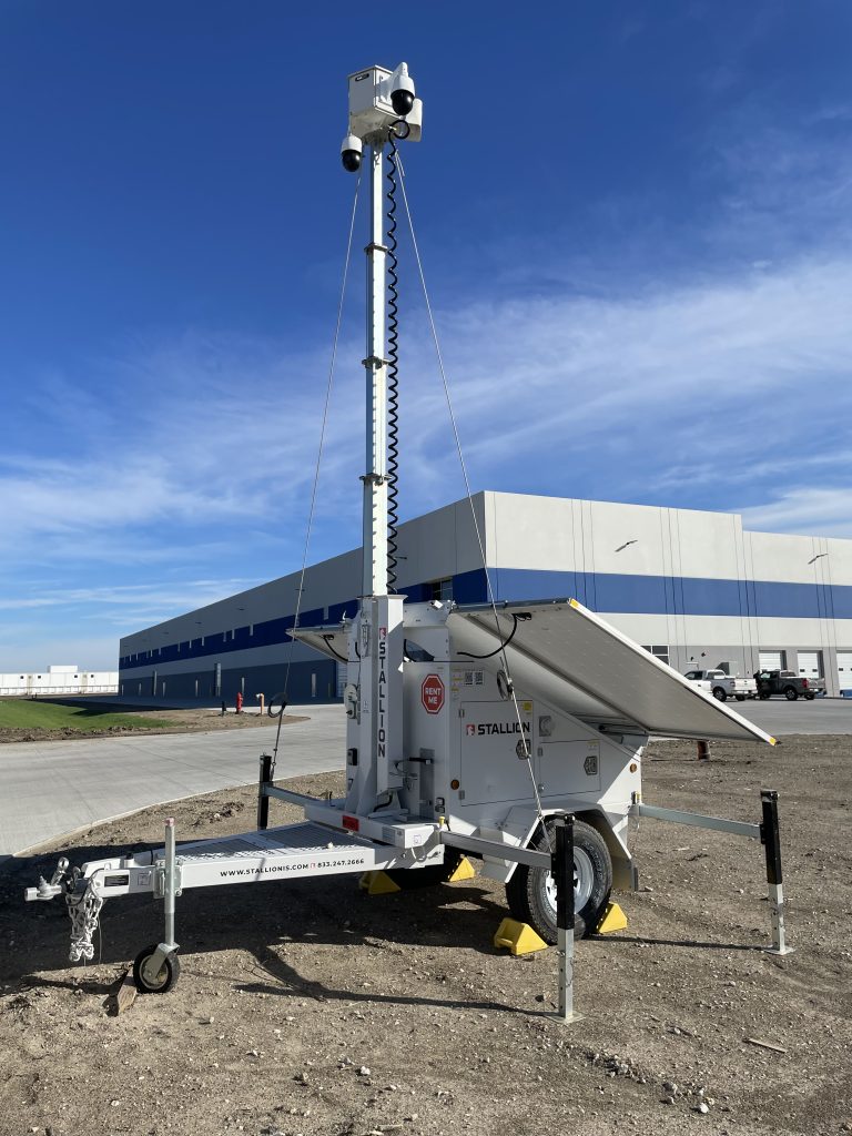 sallion surveillance trailer at warehourse